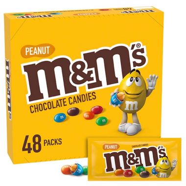 M&M's Peanut Milk Chocolate Candy, Full Size - 1.74 oz Pouch 